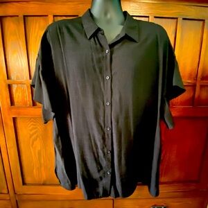 Nine West Flutter sleeve blouse in black